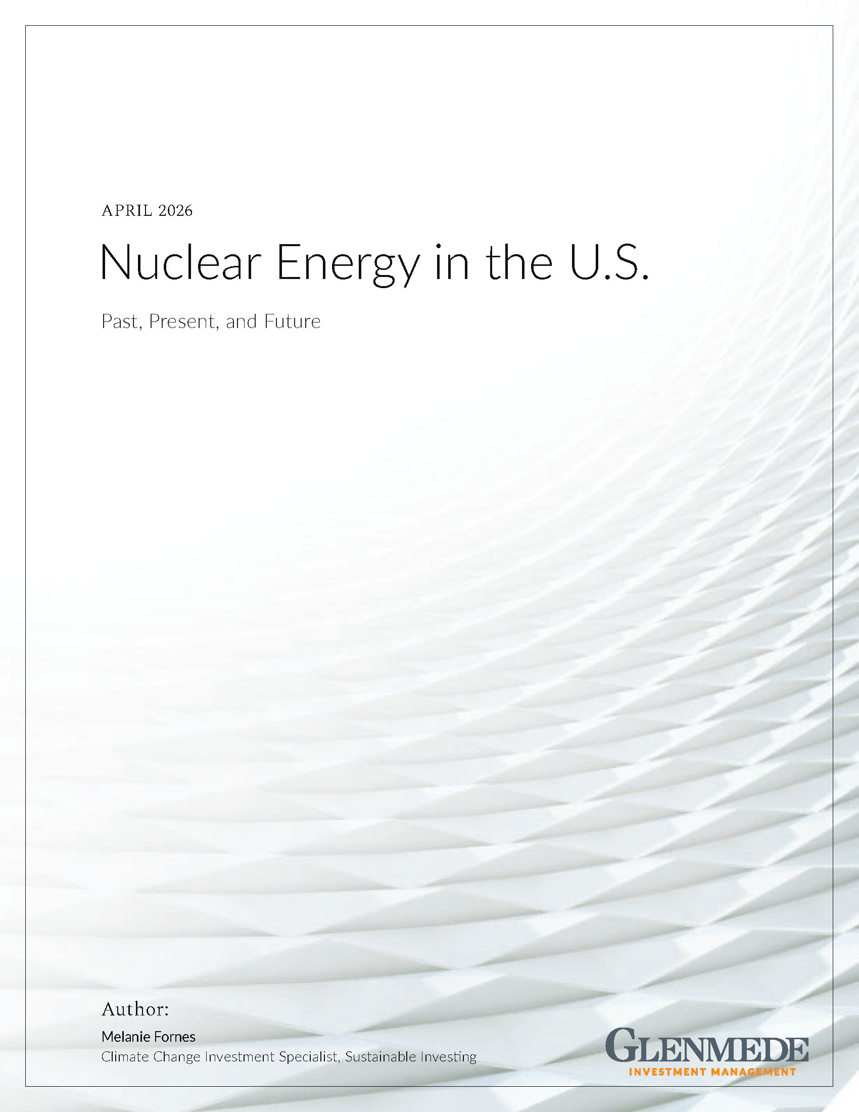 Nuclear Energy in the U.S. cover page
